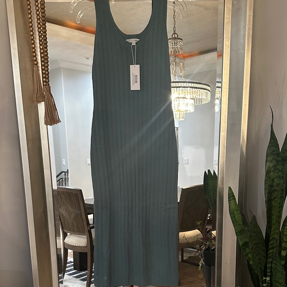 Baltic Born Teal Midi Ribbed Dress